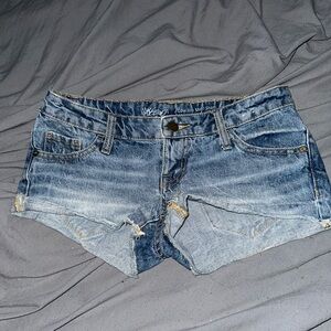 Target light wash short shorts